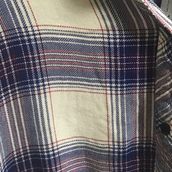 RAILS Hunter Plaid Shirt Button Up Blouse Soft Roomy Top Check Pocket Minimalist - Picture 8 of 8